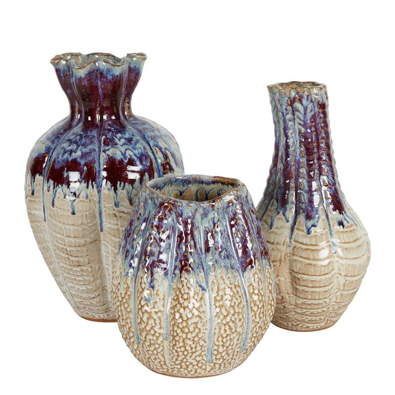 Indigo Ceramic Vase - Blue - Notbrand