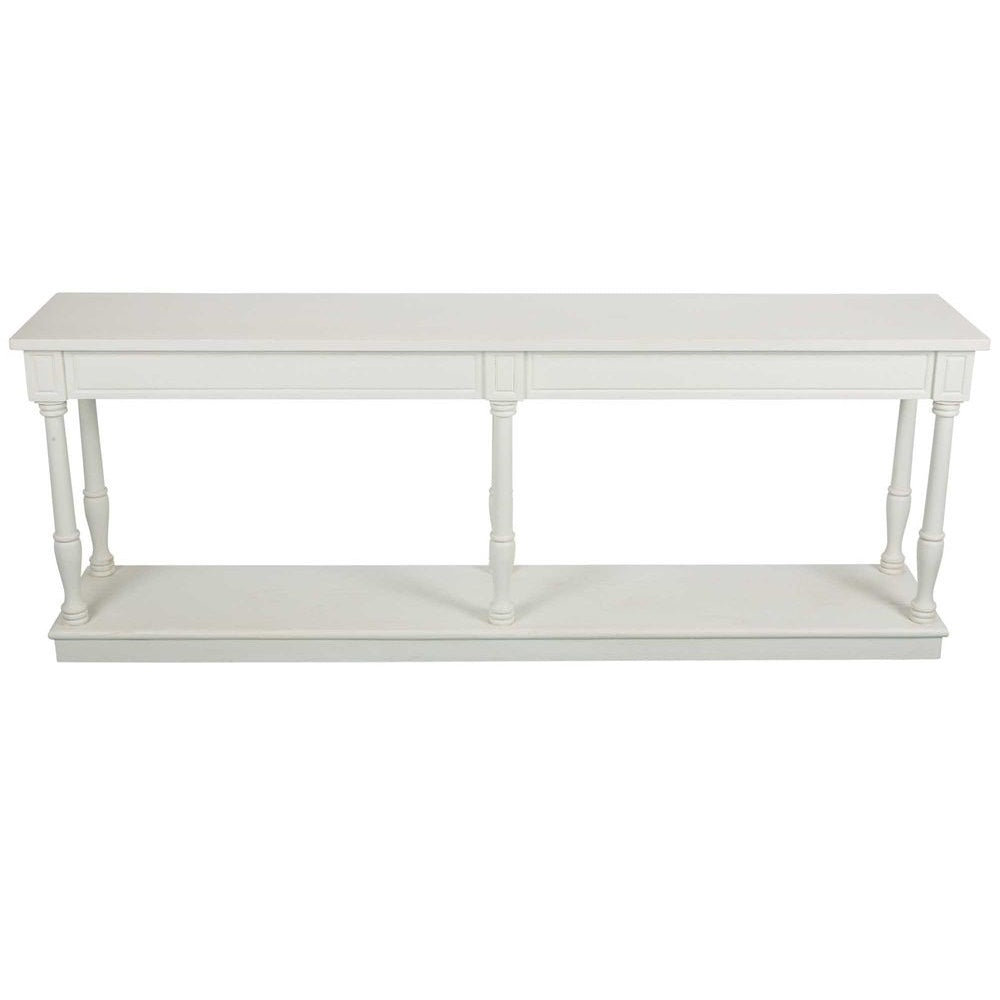 Luxe Old Elm Console in White - 2.1m - Notbrand