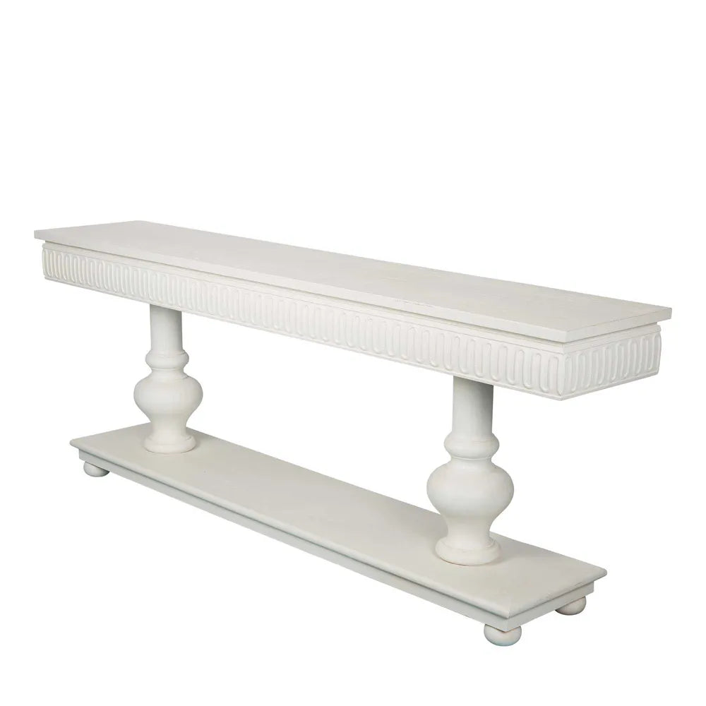 Palmer Old Elm Console Table - White - Notbrand
