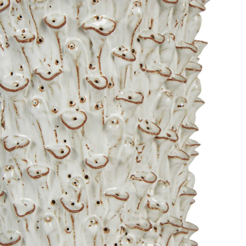Osprey Coral Ceramic Vase - White - Notbrand
