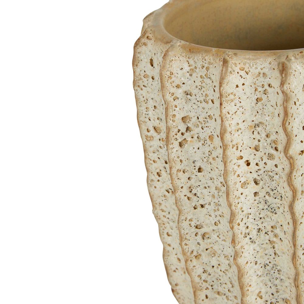 Sponge Tube Coral Ceramic Vase In Moss Natural - Small - Notbrand