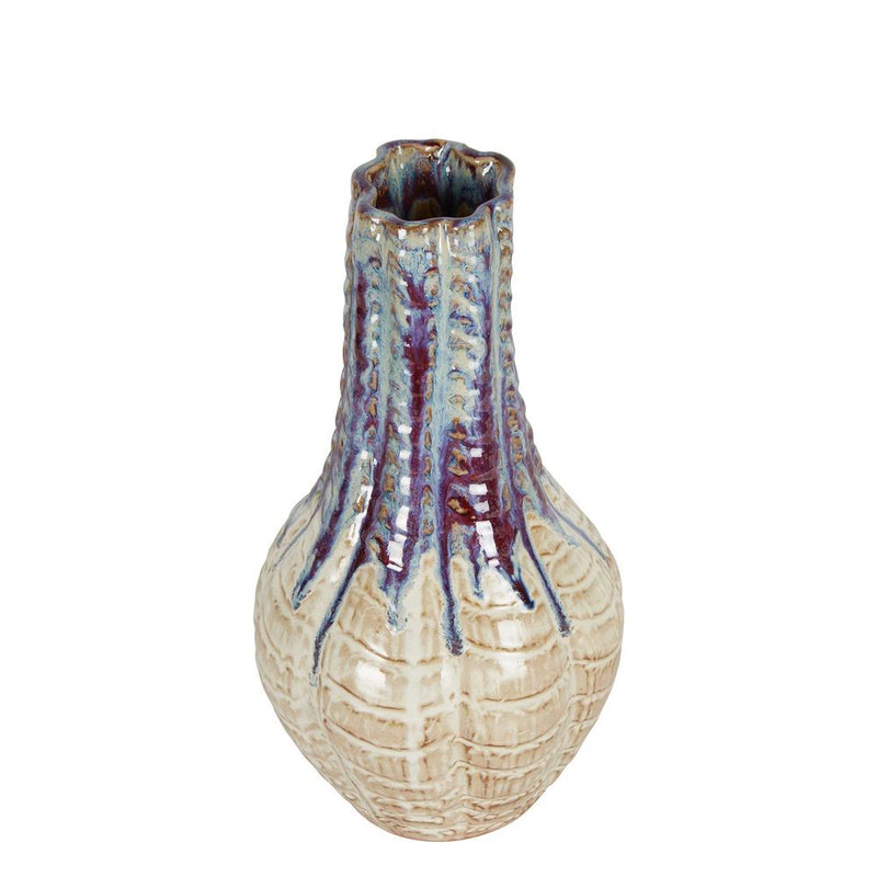 Afina Ceramic Vase - Blue - Notbrand