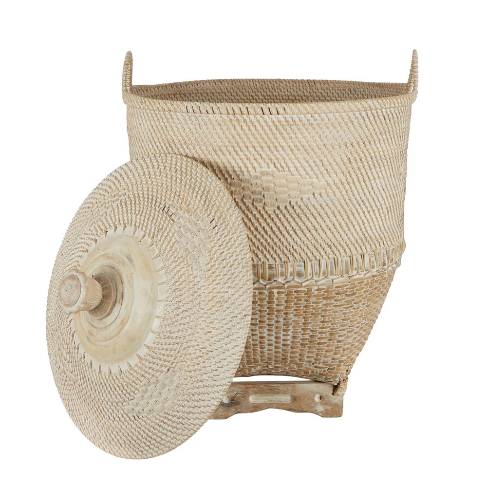 Sanur Rattan Basket In Natural - Oversized - Notbrand