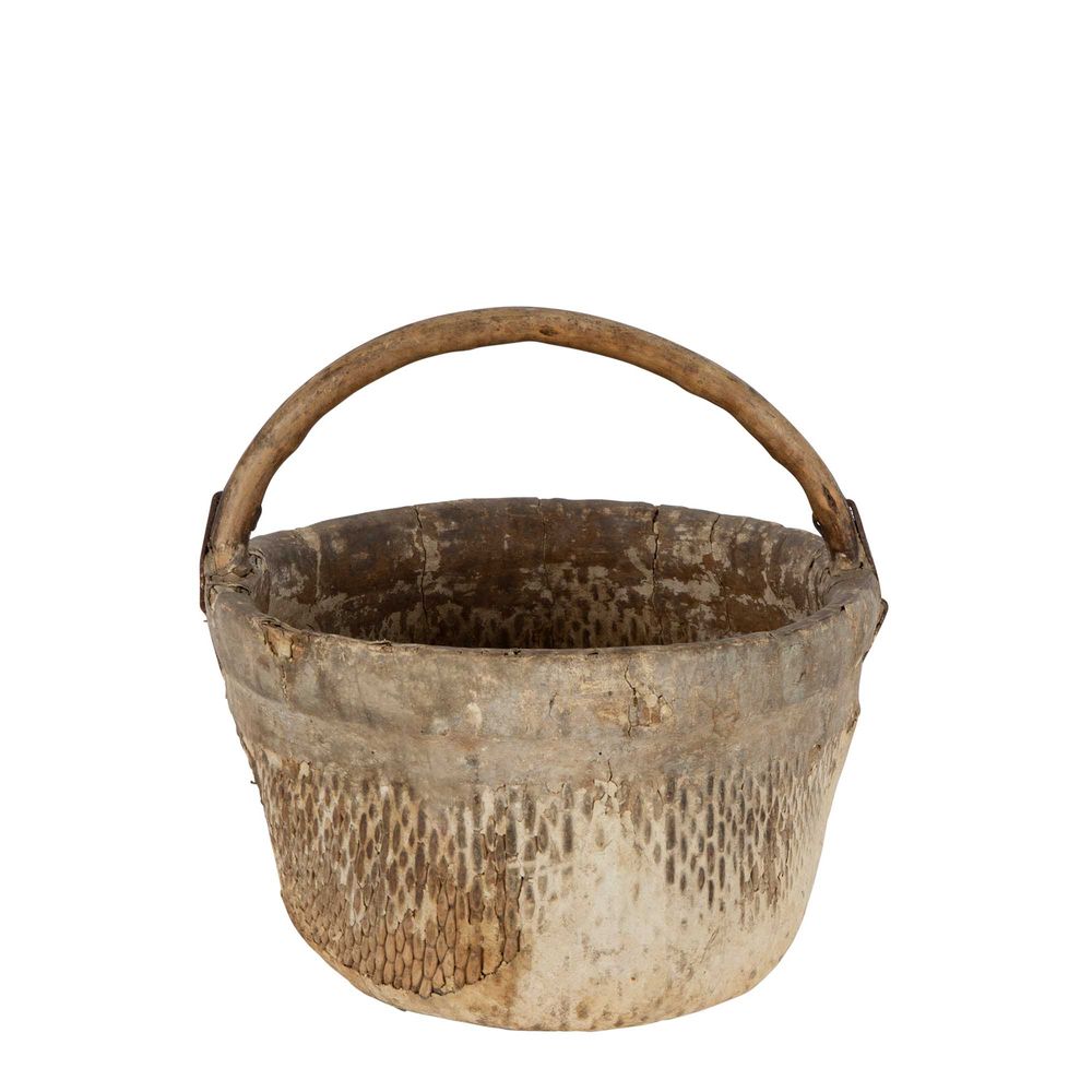 Shanxi 120 Year Antique Rattan Basket - Natural - Notbrand