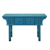 Kalio Elm Wooden 2 Drawer Console - Teal Green - Notbrand