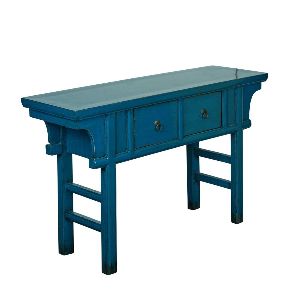 Kalio Wooden 2 Drawer Console Teal - Green - Notbrand