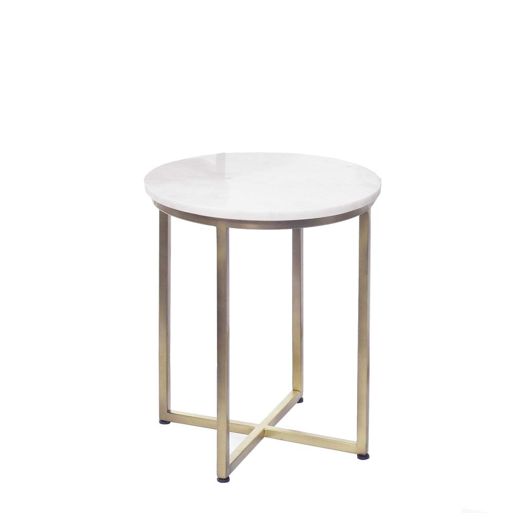 Gino Marble Table In White - Small - Notbrand