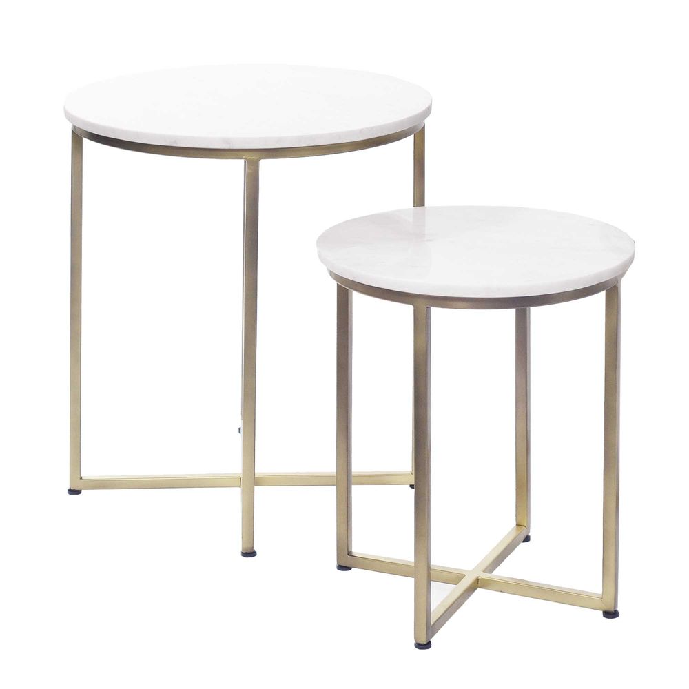 Gino Marble Table In White - Small - Notbrand