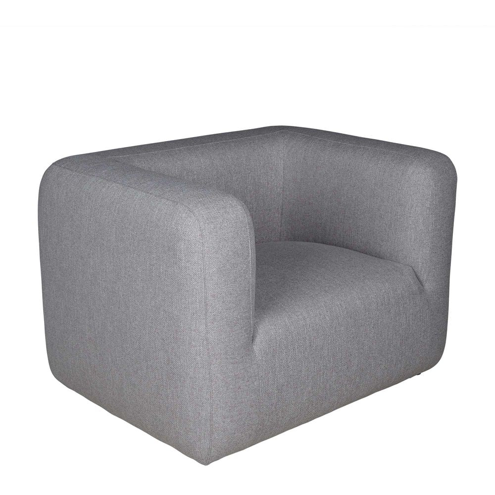 Reyne Upholstered Arm Chair In Grey Colour - Notbrand
