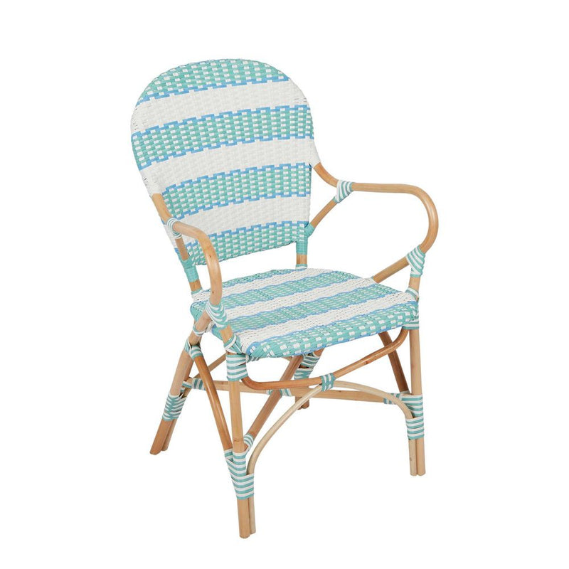 Brighton Rattan Chair - Aqua Blue - Notbrand