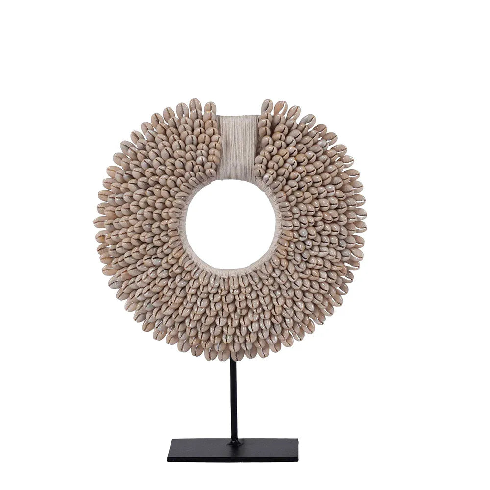 Tribal Shell Decor on Stand - Natural - Notbrand