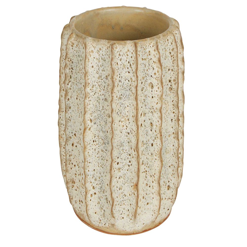 Sponge Tube Coral Ceramic Vase In Moss Green - Large - Notbrand