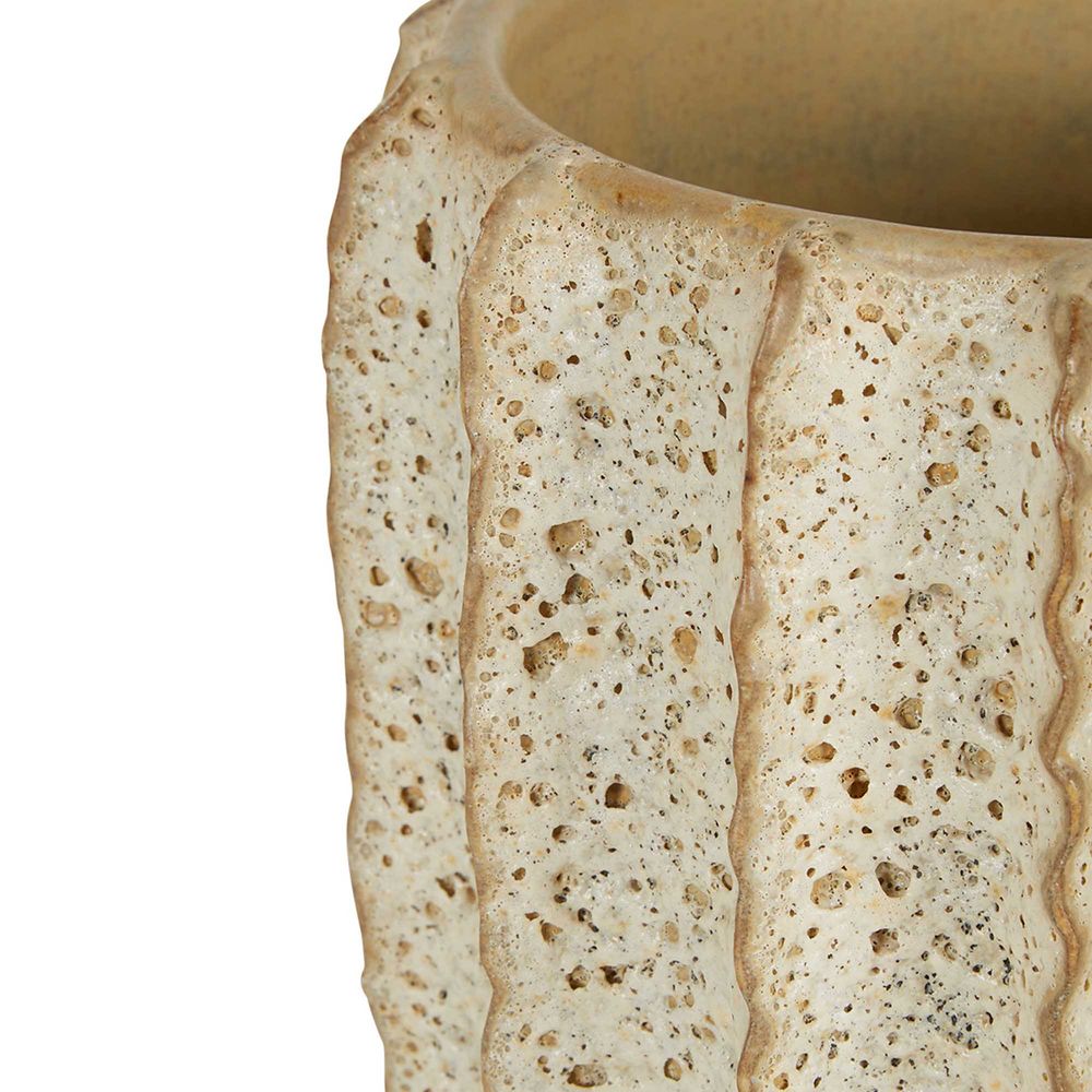 Sponge Tube Coral Ceramic Vase In Moss Green - Large - Notbrand