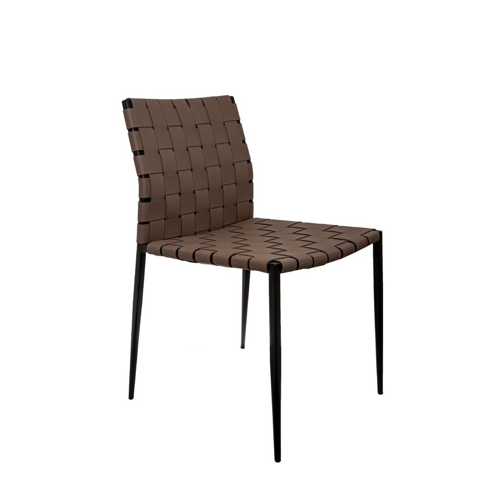 Jacq Metal Dining Chair - Brown - Notbrand