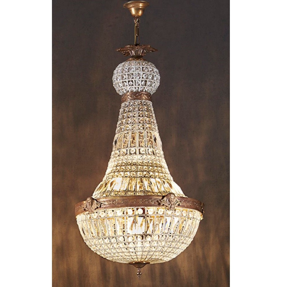 Empire Chandelier in Antique Brass - Extra Large - Notbrand