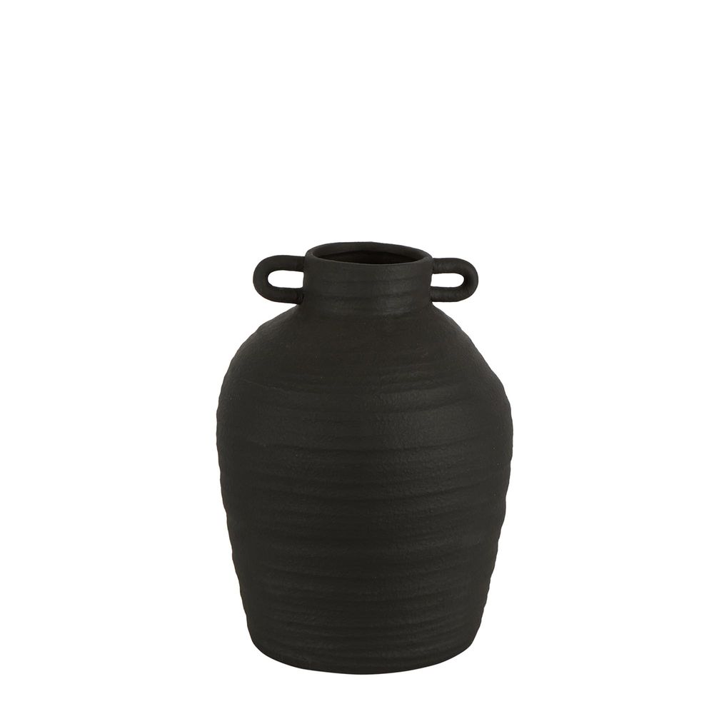 Onyx Terracotta Vase In Black - Large - Notbrand