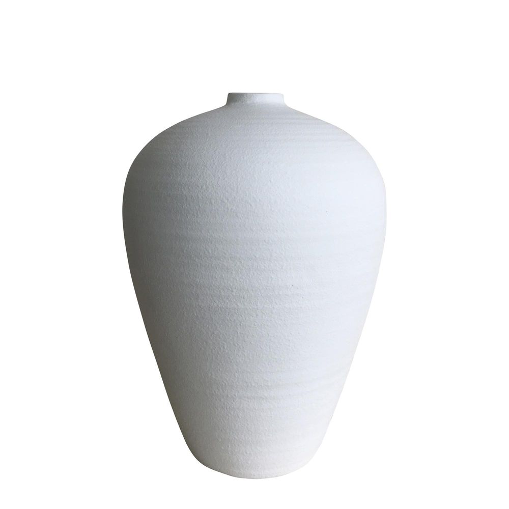 Laila Cement Vase - White - Notbrand