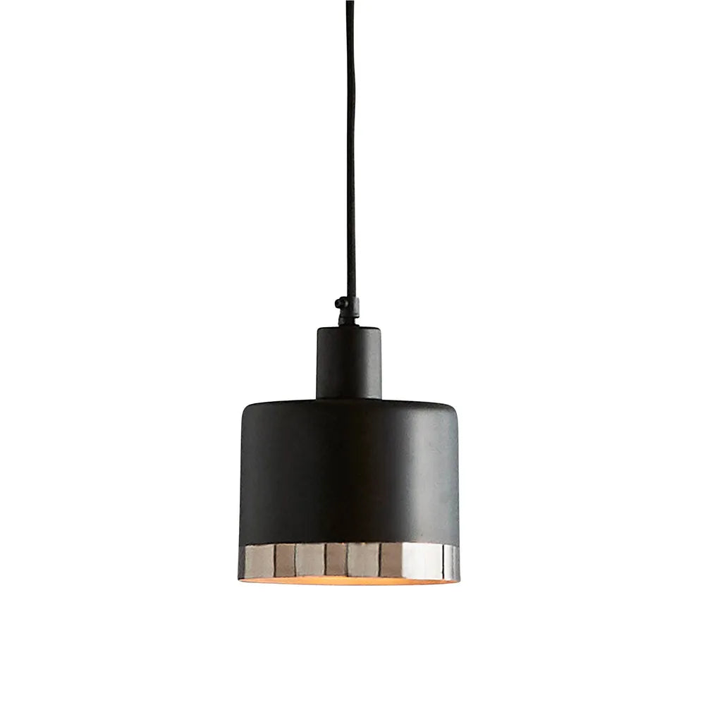 Montreux Ceiling Pendant in Black And Nickel - Small - Notbrand