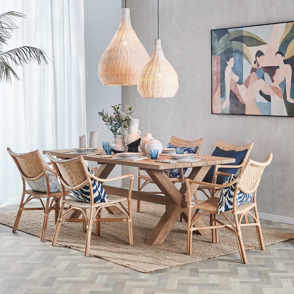 Recycled Teak Dining Table By Zambia - Notbrand