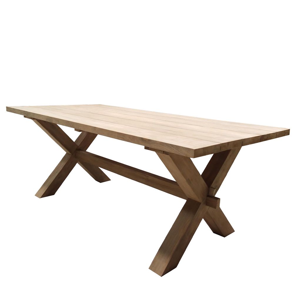 Recycled Teak Dining Table By Zambia - Notbrand