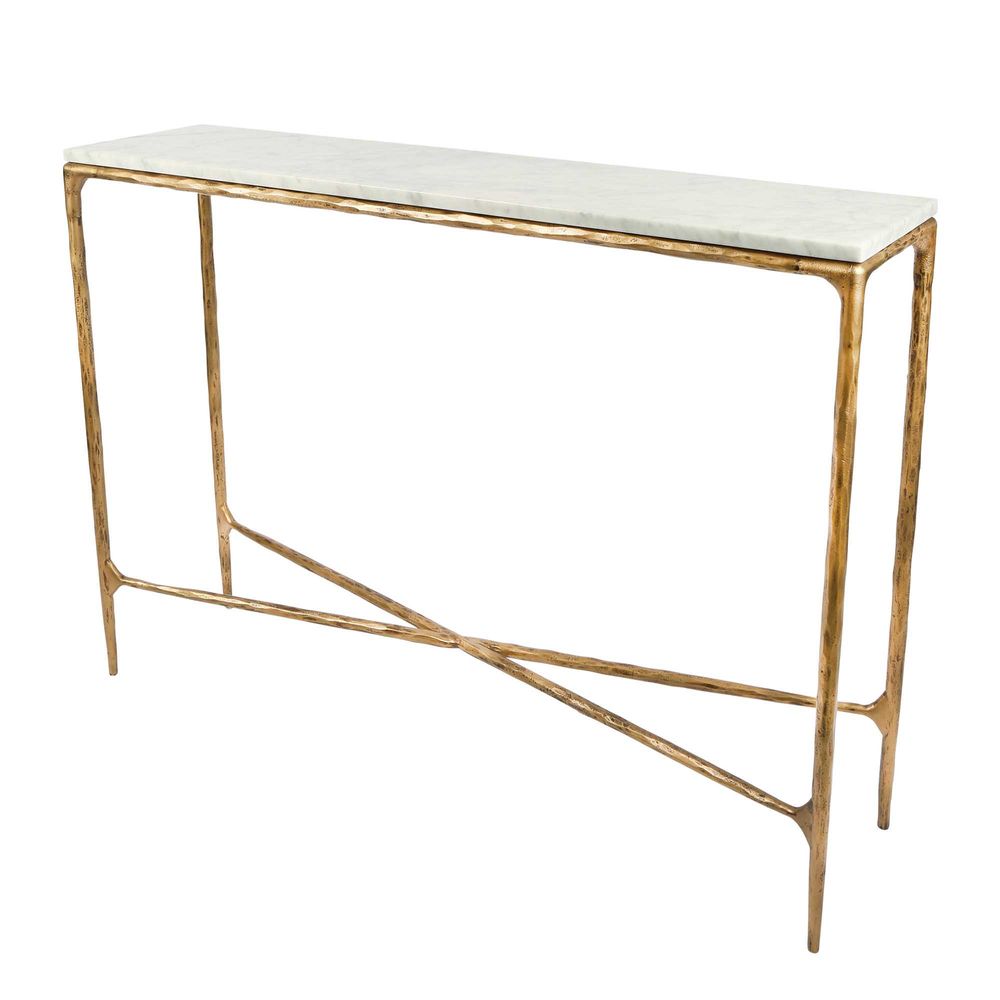 Aries Marble Console - Gold Colour - Notbrand