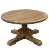 Xena Recycled Teak Wood Outdoor Round Table - Natural - Notbrand