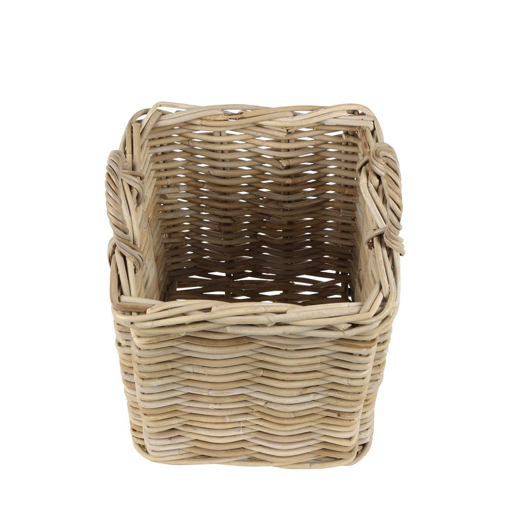 Biskal Kubu Basket Set Of 2 - Grey - Notbrand