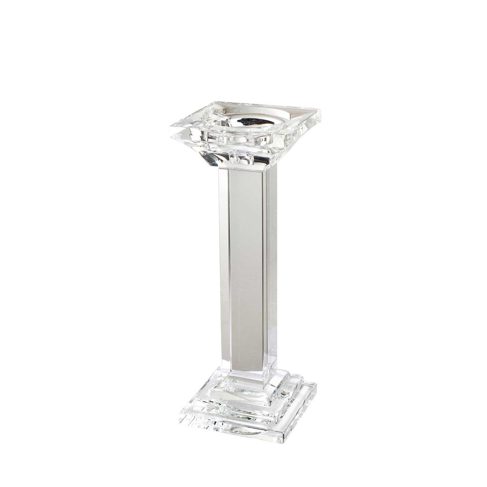 Leon Crystal Candle Holder In Clear - Small - Notbrand