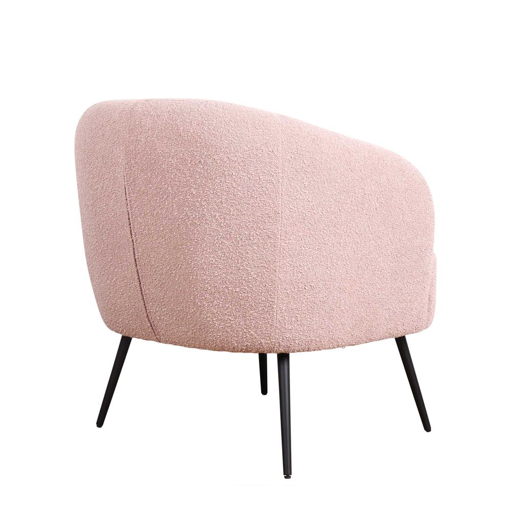 Jackson Boucle Fabric Armchair - Pink - Notbrand