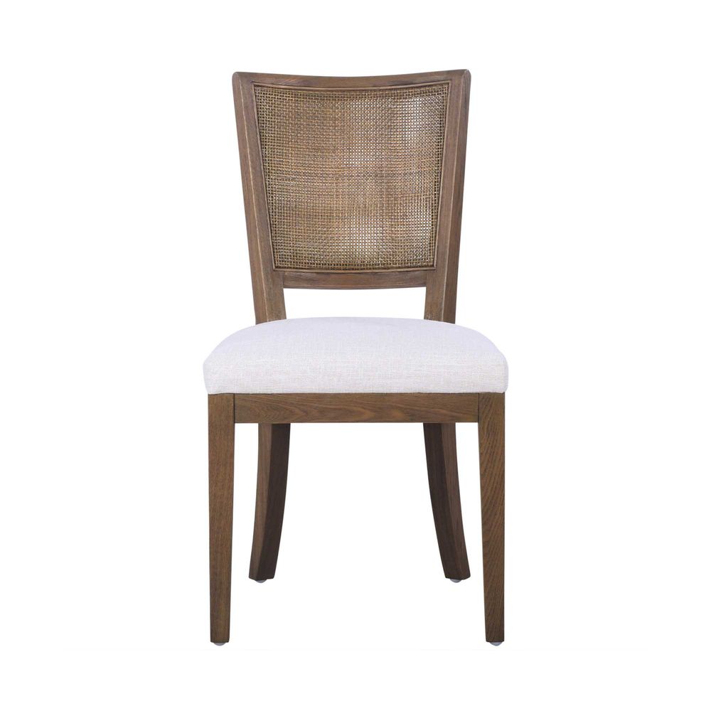 Ora Rattan Upholstered Chair - Beige - Notbrand