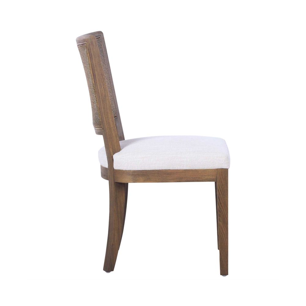 Ora Rattan Upholstered Chair - Beige - Notbrand