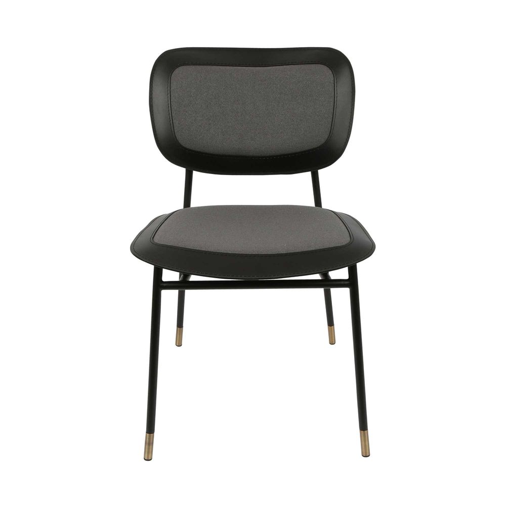 Seda Recycle Leather Dining Chair - Black - Notbrand