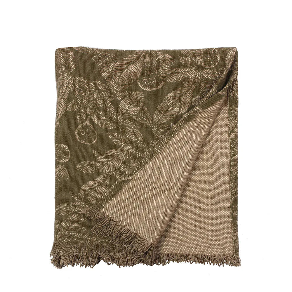 Fig Tree Cotton Throw - Burnt Olive - Notbrand