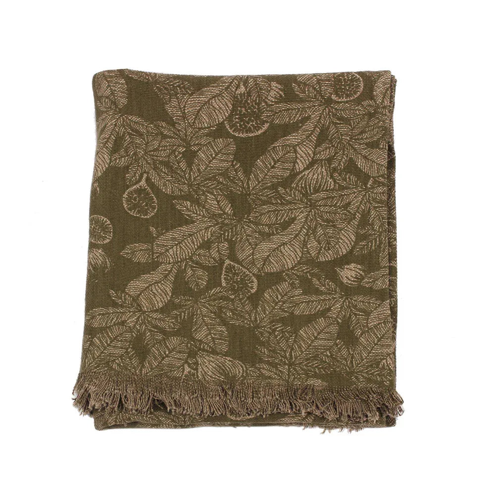 Fig Tree Cotton Throw - Burnt Olive - Notbrand