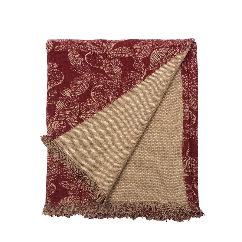 Fig Tree Cotton Throw - Ruby - Notbrand