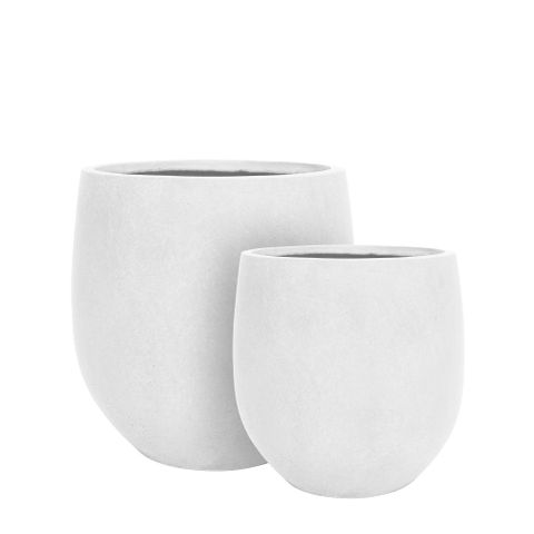 Luisa 2 Pieces Planter in White - Small - Notbrand