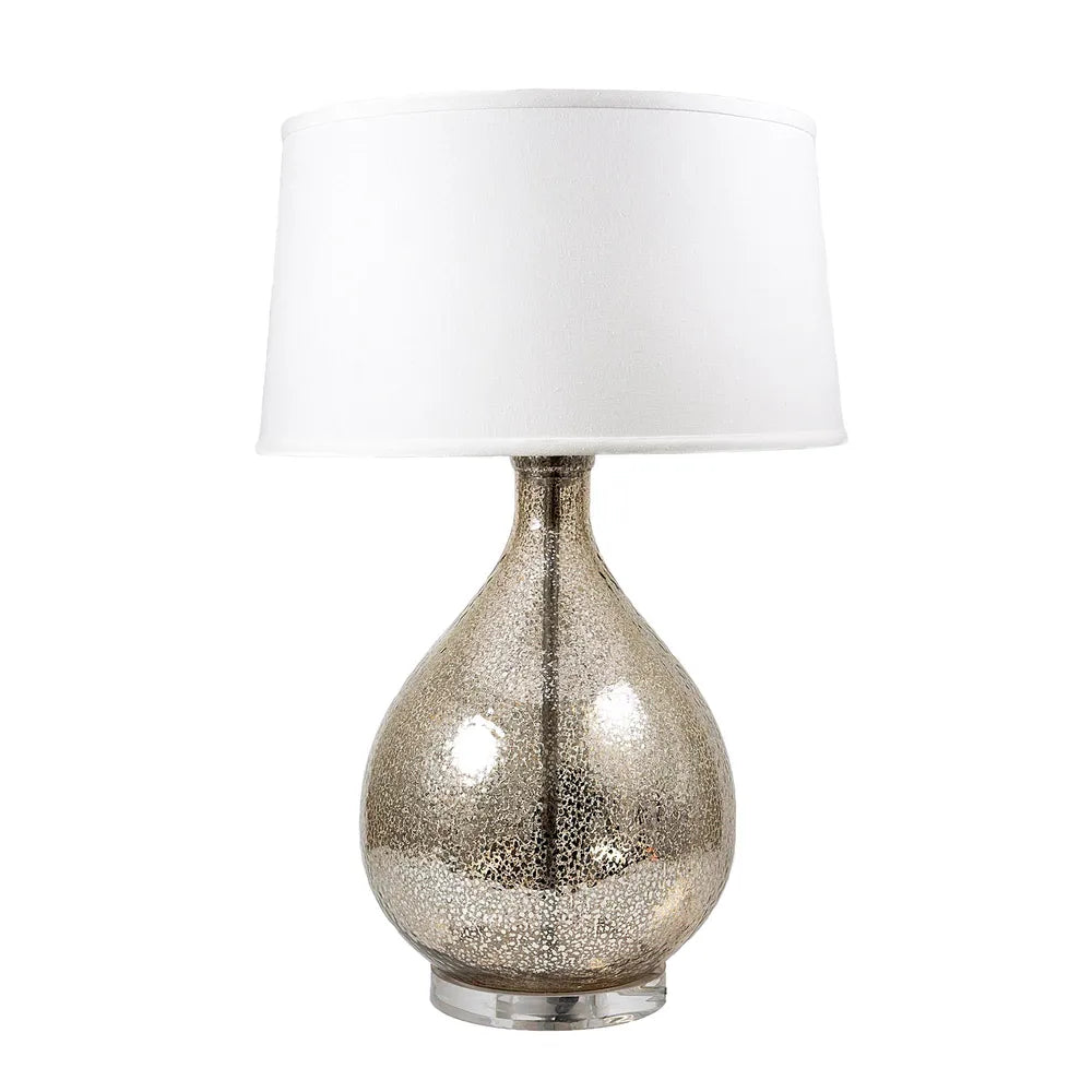 Halifax Table Lamp With Linen Shade - Silver - Notbrand
