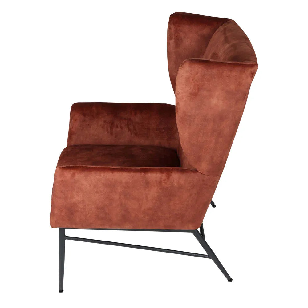Hemming Iron Wingback Chair - Copper - Notbrand