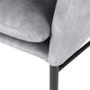 Hemming Iron Wingback Chair - Light Grey - Notbrand