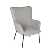 Justin Iron Arm Chair with Stool - Grey - Notbrand