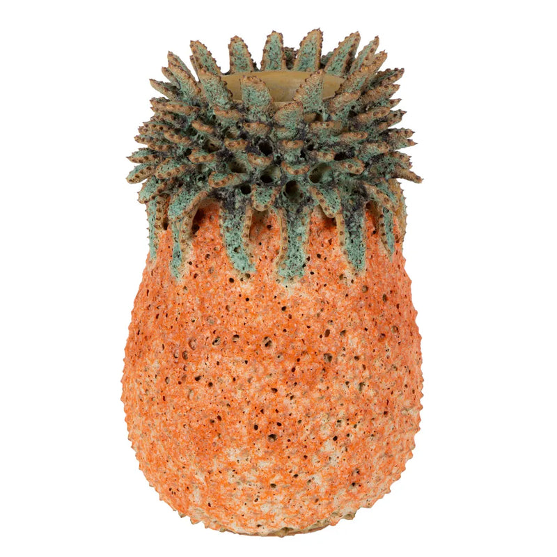 Pineapple Ceramic Vase - Green and Orange - Notbrand