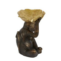 Samana Polyresin Monkey Tray Table Figurine - Gold - Notbrand