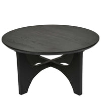 Zala Elm Wooden Coffee Table - Black - Notbrand