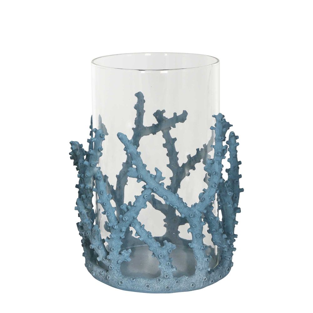 Coral Candle Holder in Blue - Large - Notbrand