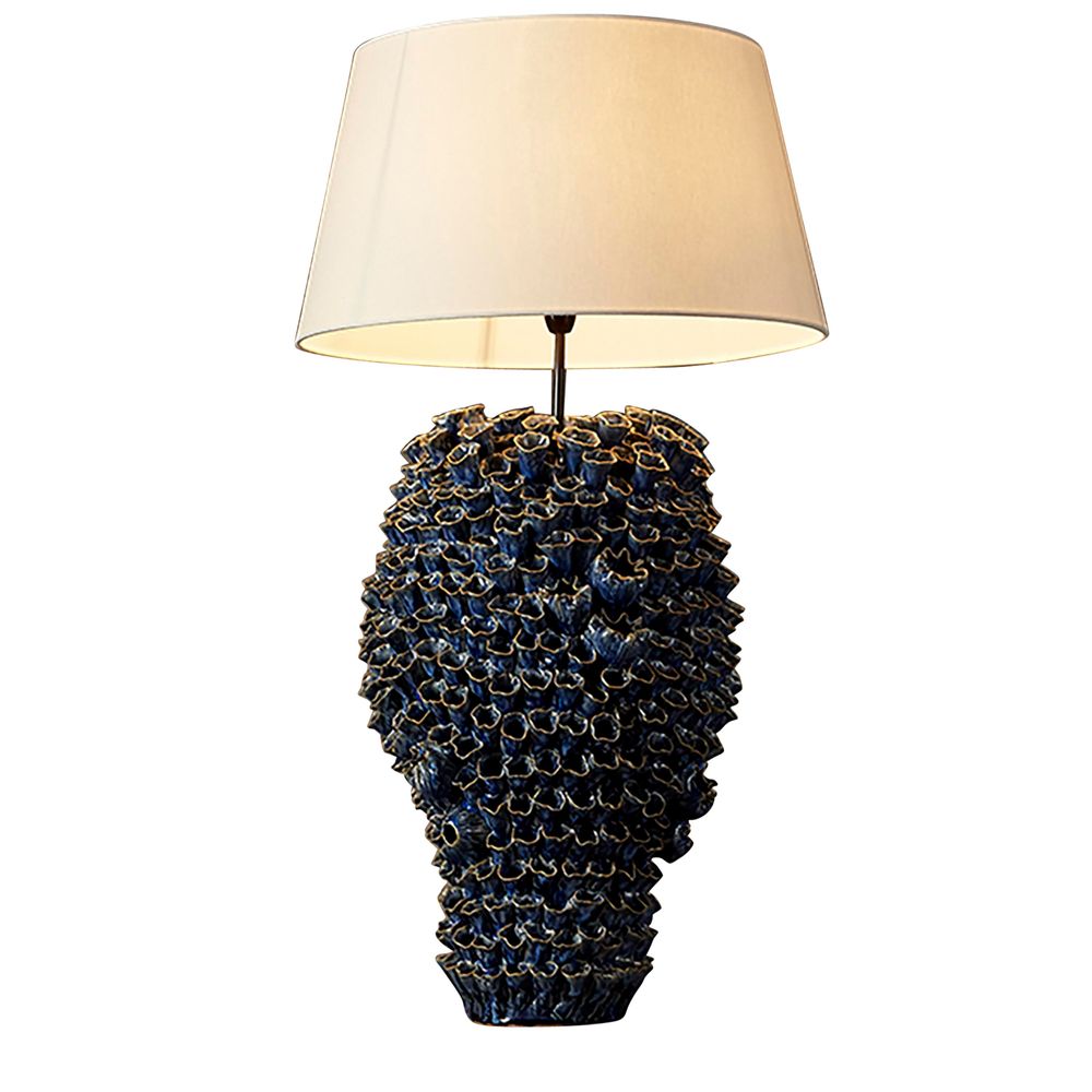 Singita Ceramic Table Lamp Base - Blue - Notbrand