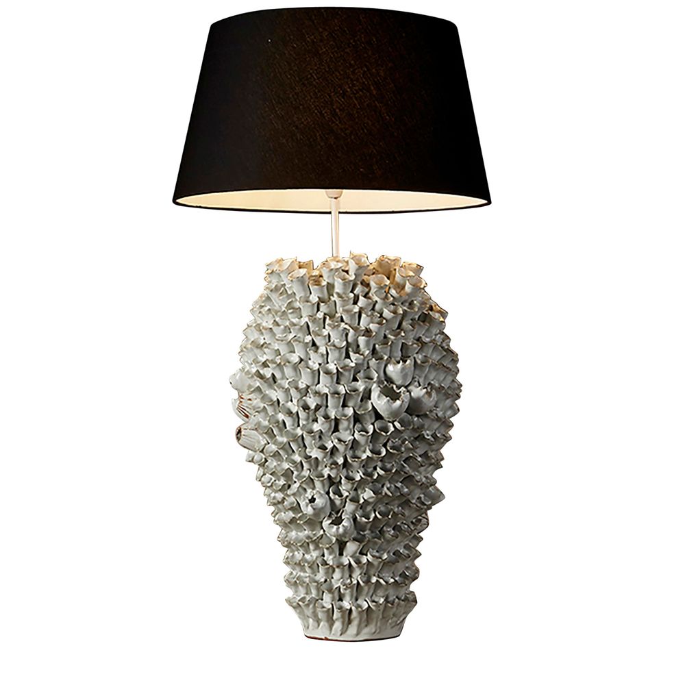 Singita Ceramic Table Lamp Base - White - Notbrand