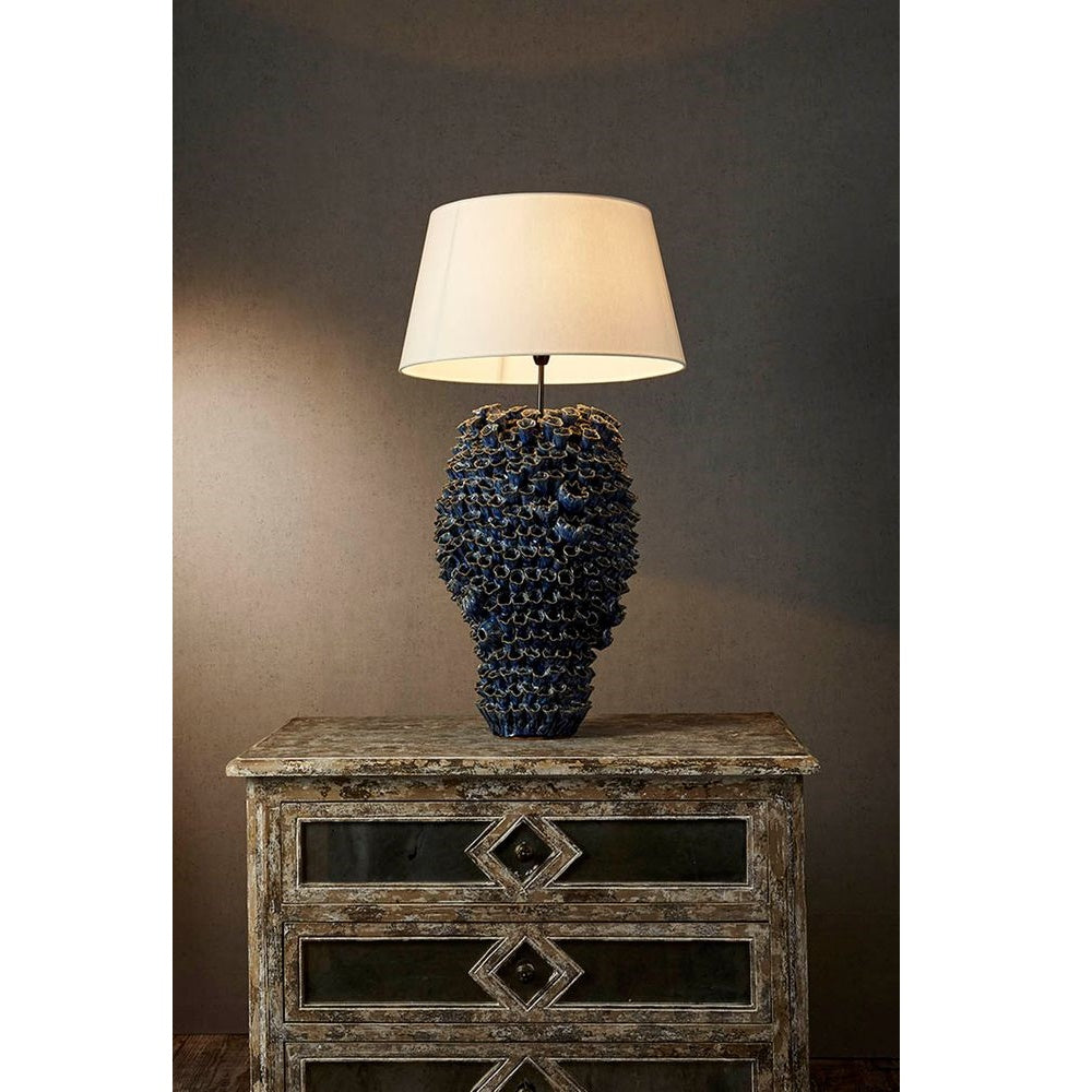 Singita Ceramic Table Lamp Base - Blue - Notbrand