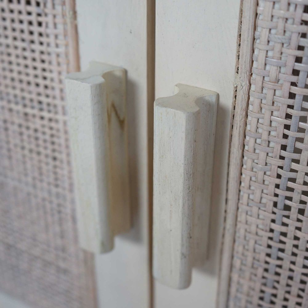 Doonan Grid Weave Wooden Sideboard - Natural - Notbrand