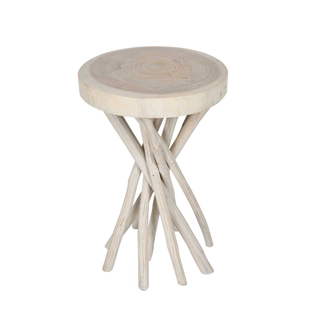 Tiki Mungur Wooden Table - White - Notbrand