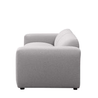 Lumi Stone Boucle Sofa In Light Grey - 3 Seater - Notbrand